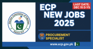 Election Commission of Pakistan ECP New Jobs 2025 for Procurement Specialist