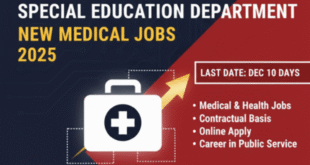 Special Education Department New Medical Jobs 2025 Online Apply