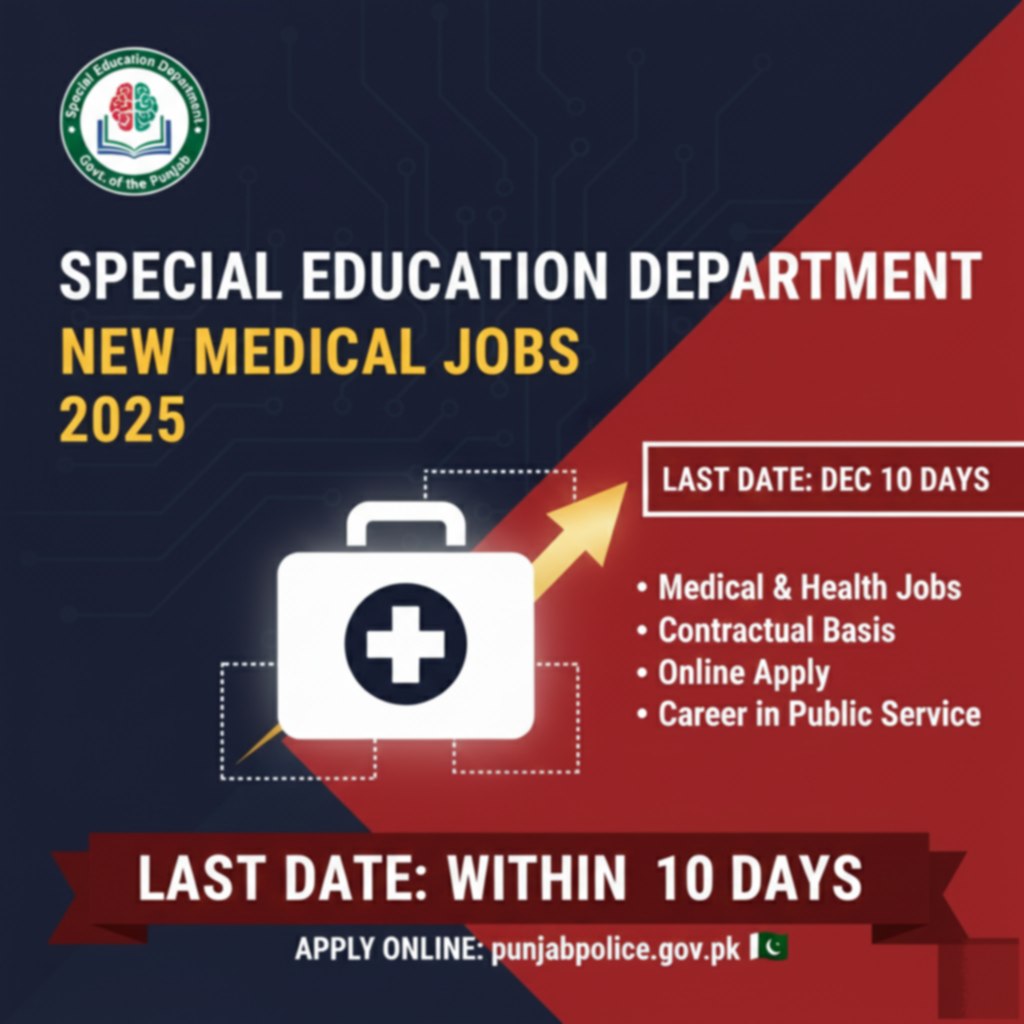 Special Education Department New Medical Jobs 2025 Online Apply