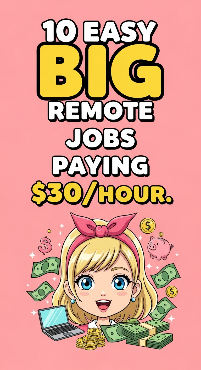10 Easy Remote Jobs Paying $30/Hour