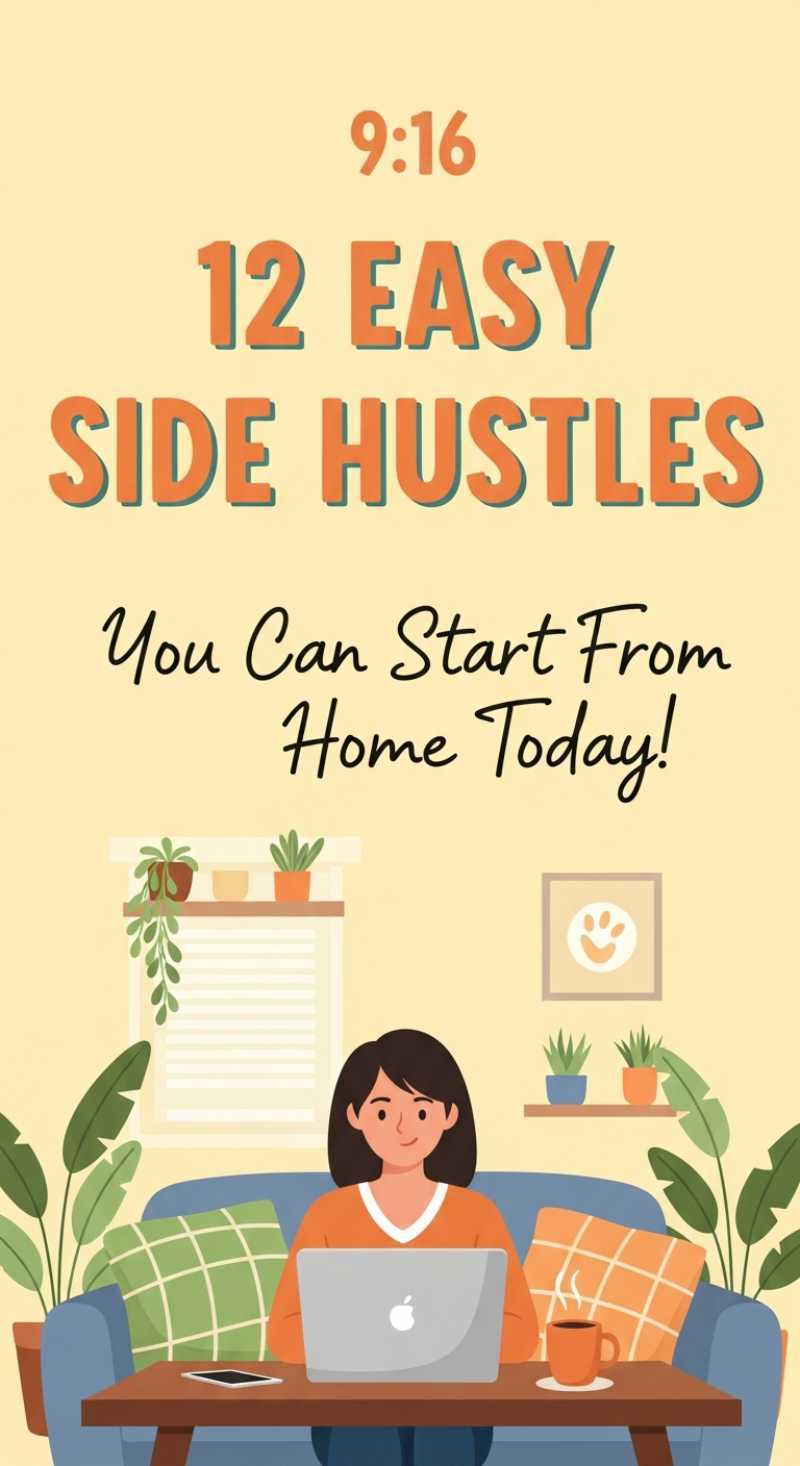 12 Easy Side Hustles You Can Start From Home Today!