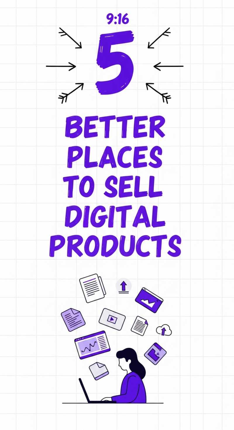 5 Better Places to SELL Digital Products (No Etsy Needed!)