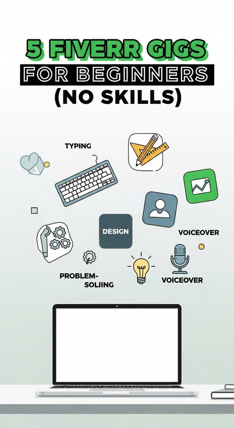 5 FIVERR GIGS FOR BEGINNERS (NO SKILLS)