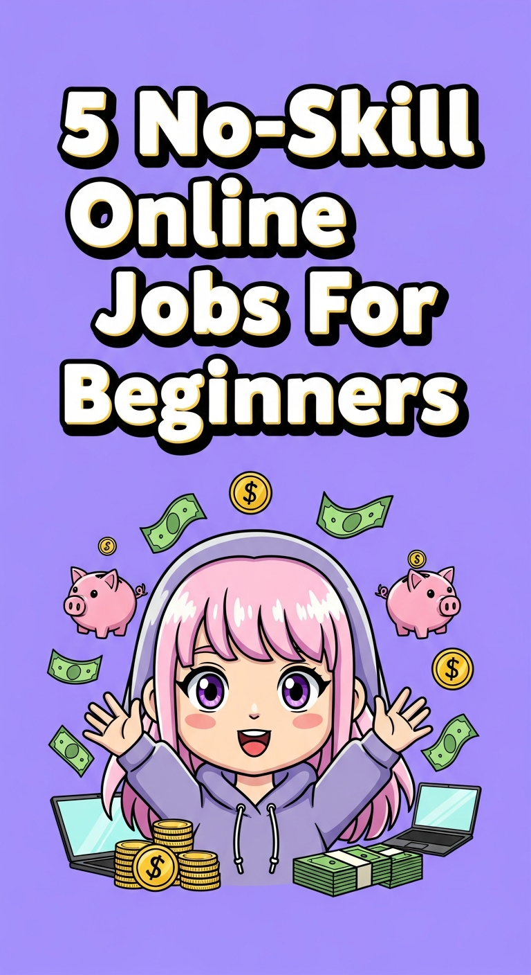 5 No-Skill Online Jobs For Beginners