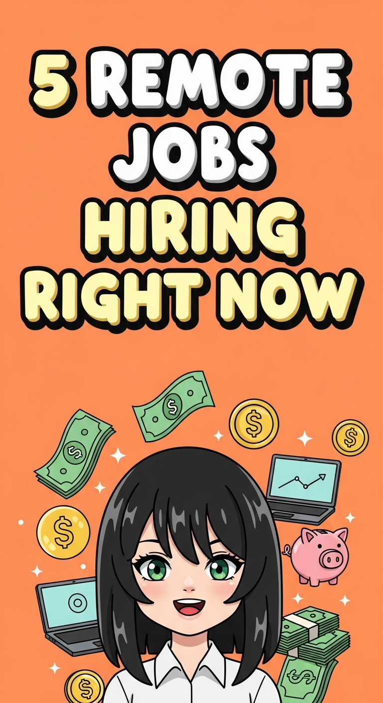 5 Remote Jobs Hiring Right Now