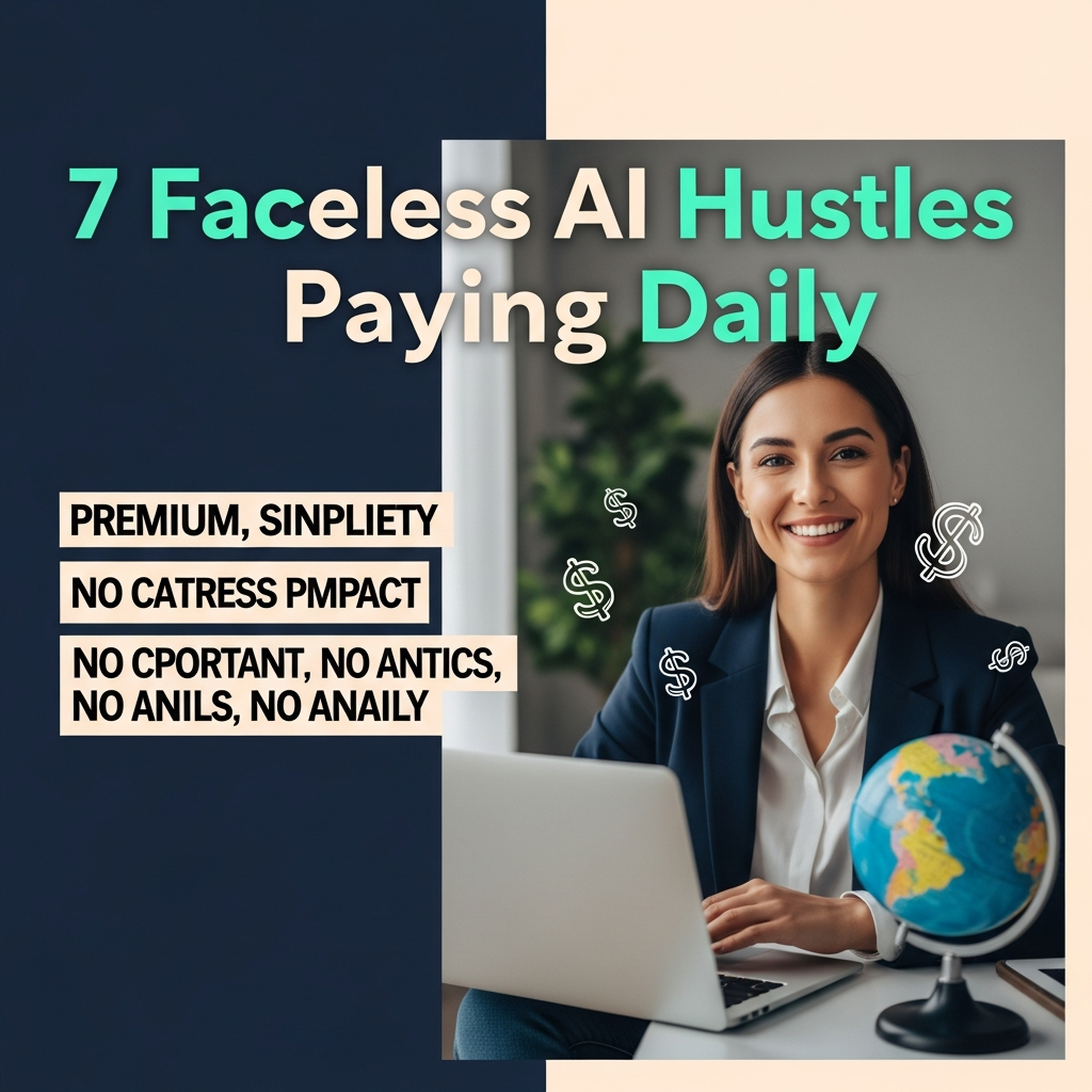 7 Faceless AI Hustles Paying Daily