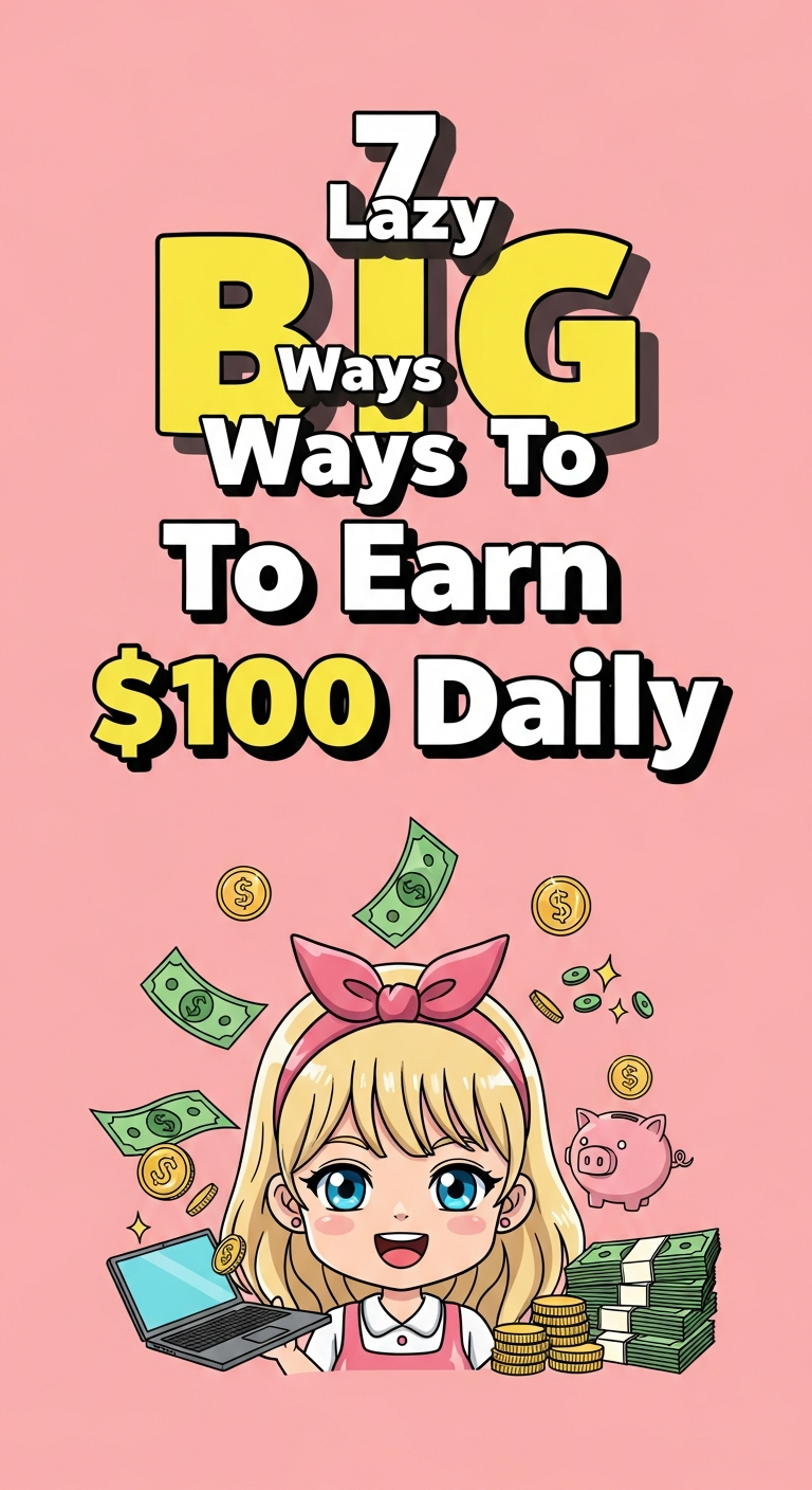7 Lazy Ways To Earn $100 Daily
