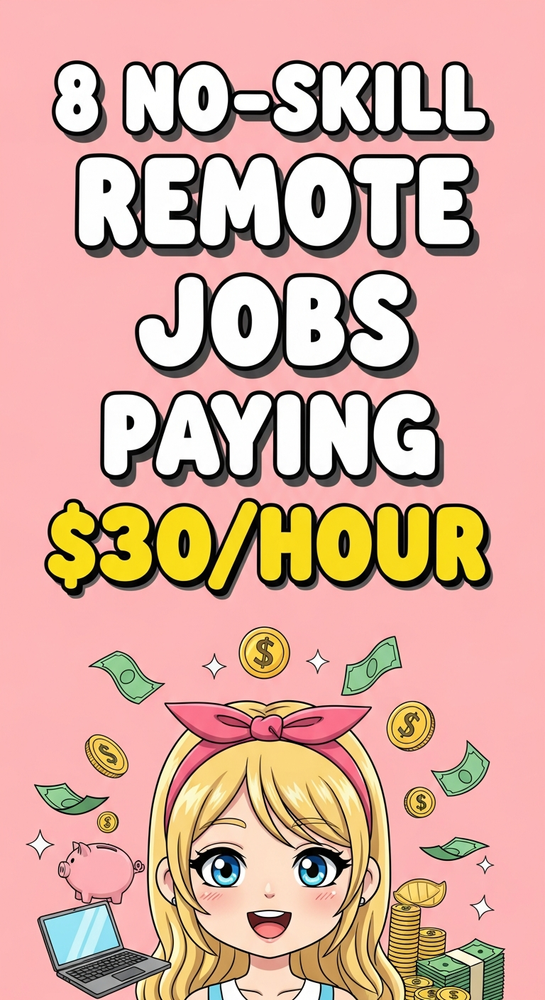 8 No-Skill Remote Jobs Paying $30/Hour