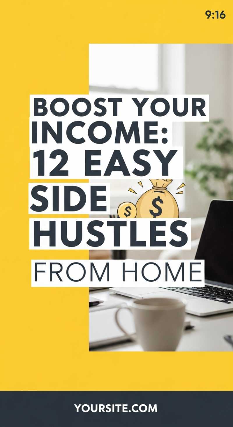 Boost Your Income: 12 Easy Side Hustles from Home