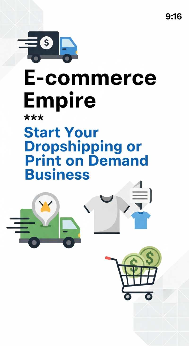 E-commerce Empire: Start Your Dropshipping or Print on Demand Business