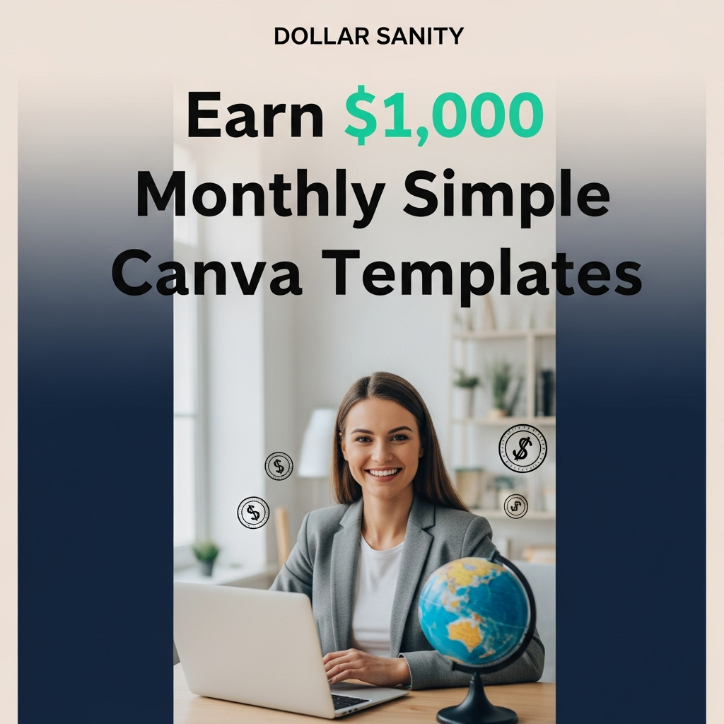 Earn $1,000 Monthly Selling Simple Canva Templates