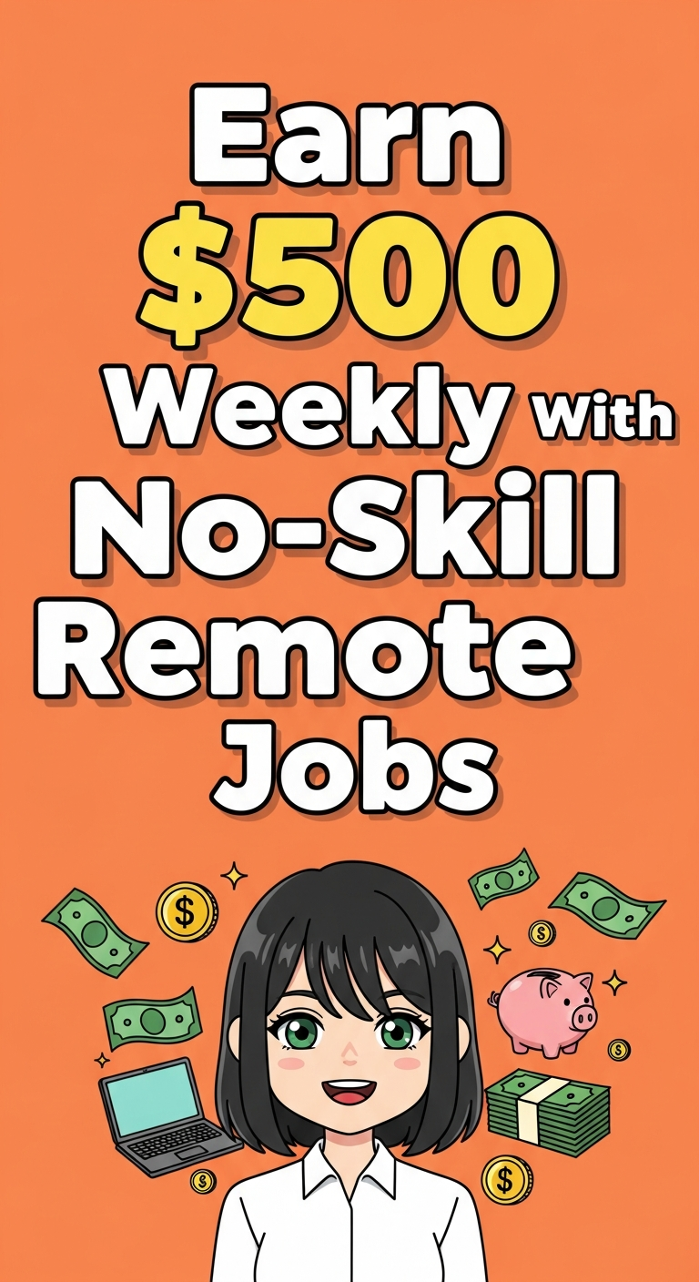 Earn $500 Weekly With No-Skill Remote Jobs