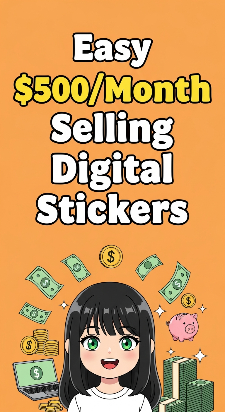 Easy $500/Month Selling Digital Stickers