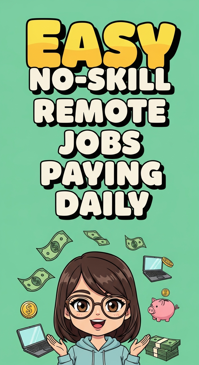 Easy No-Skill Remote Jobs Paying Daily