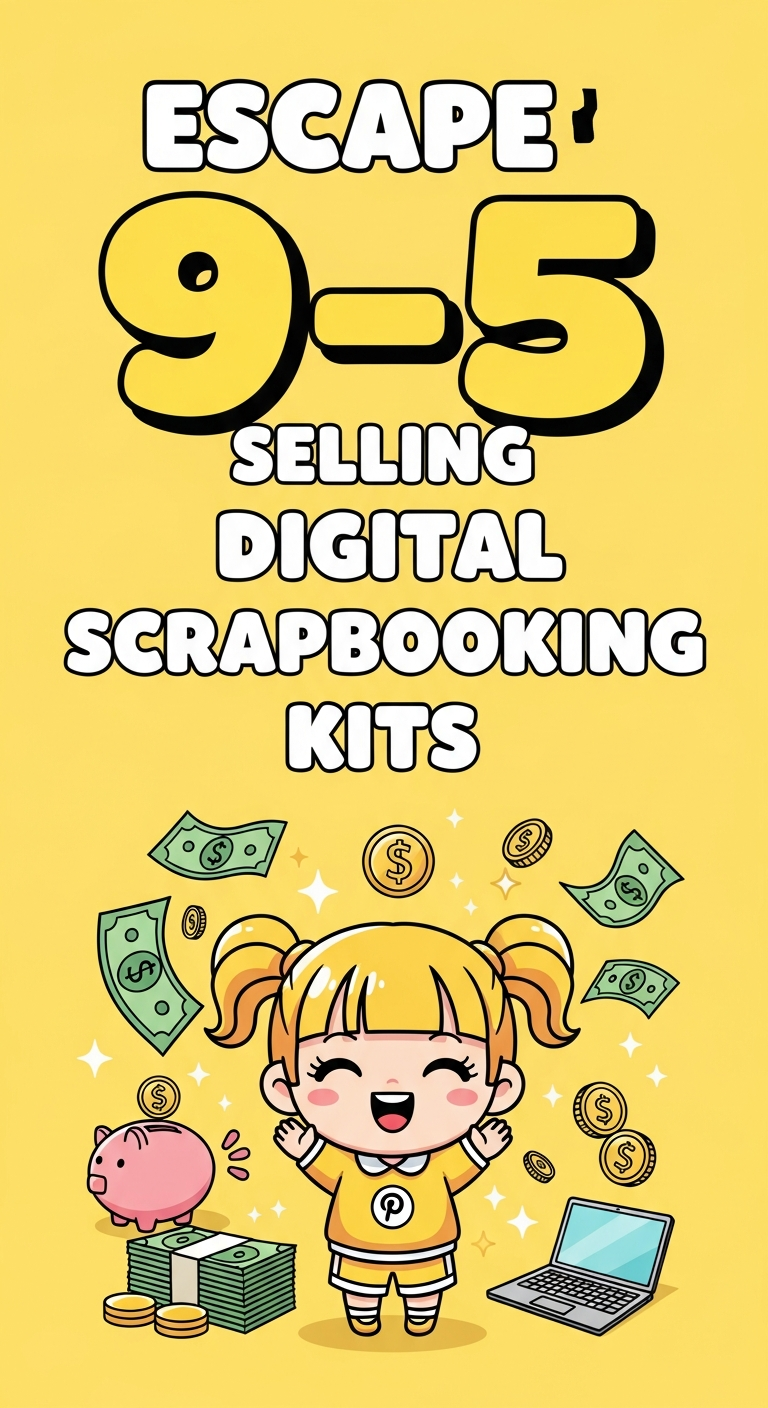 Escape 9-5 Selling Digital Scrapbooking Kits