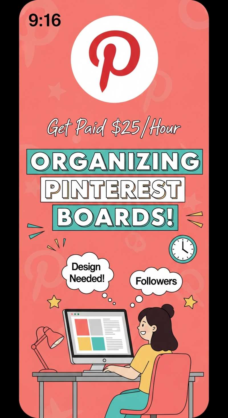 Get Paid $25/Hour Organizing Pinterest Boards! (No Experience Needed)
