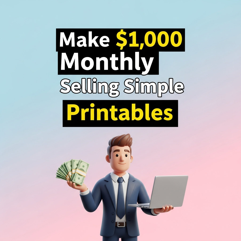 Make $1,000 Monthly Selling Simple Printables