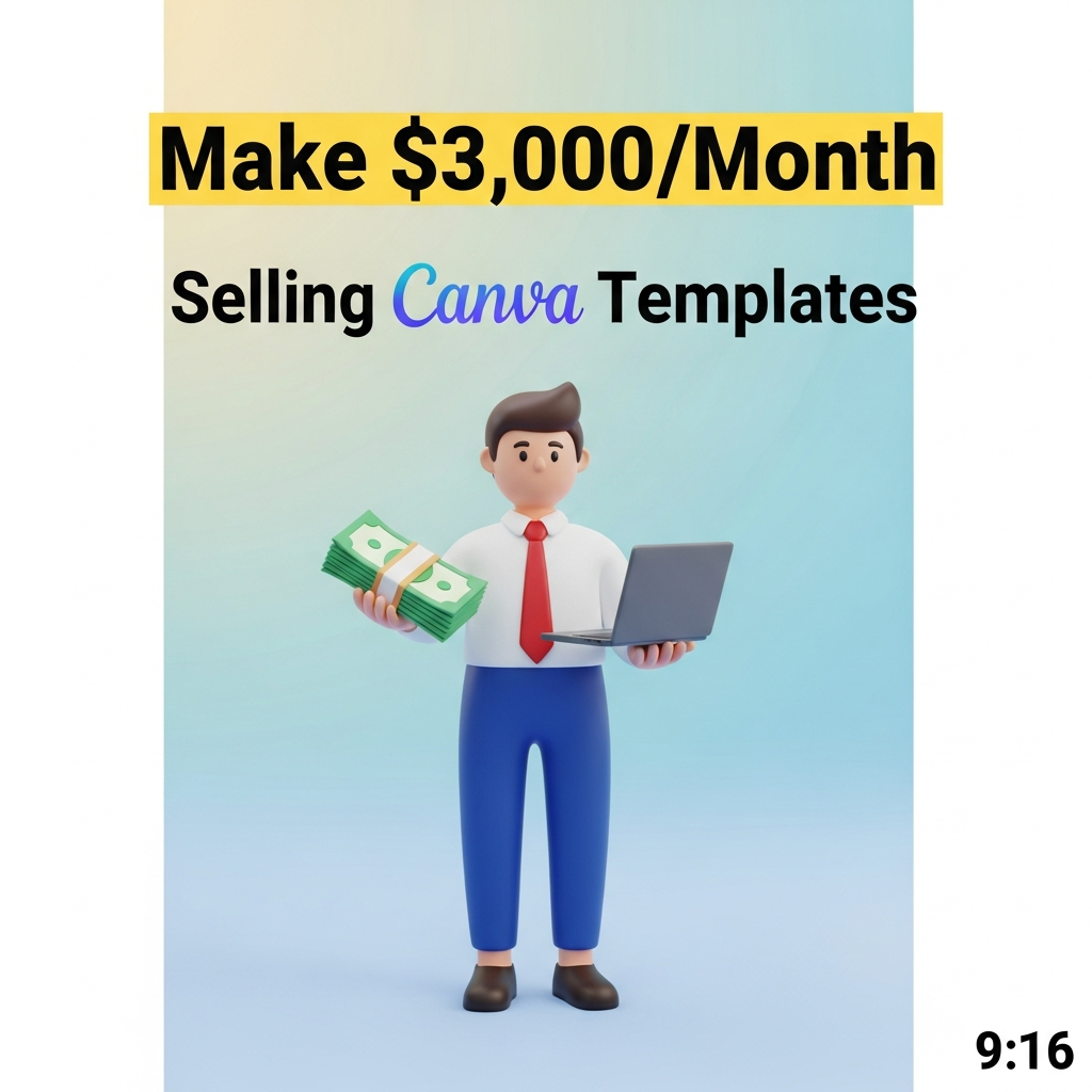 Make $3,000/Month Selling Canva Templates
