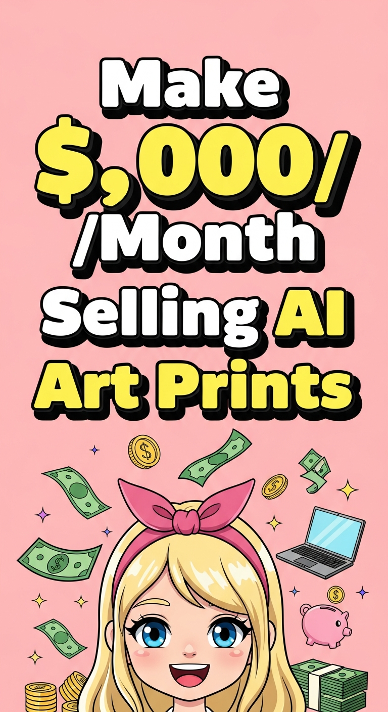 Make $5,000/Month Selling AI Art Prints