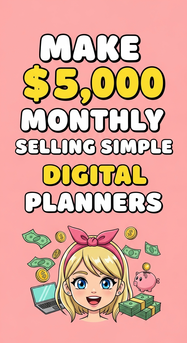 Make $5,000 Monthly Selling Simple Digital Planners