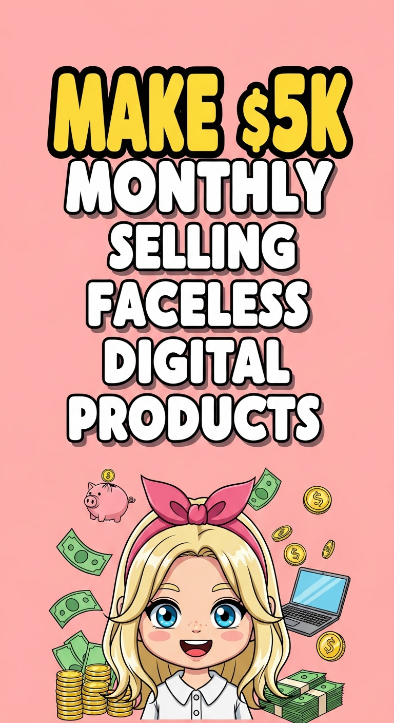 Make $5k Monthly Selling Faceless Digital Products