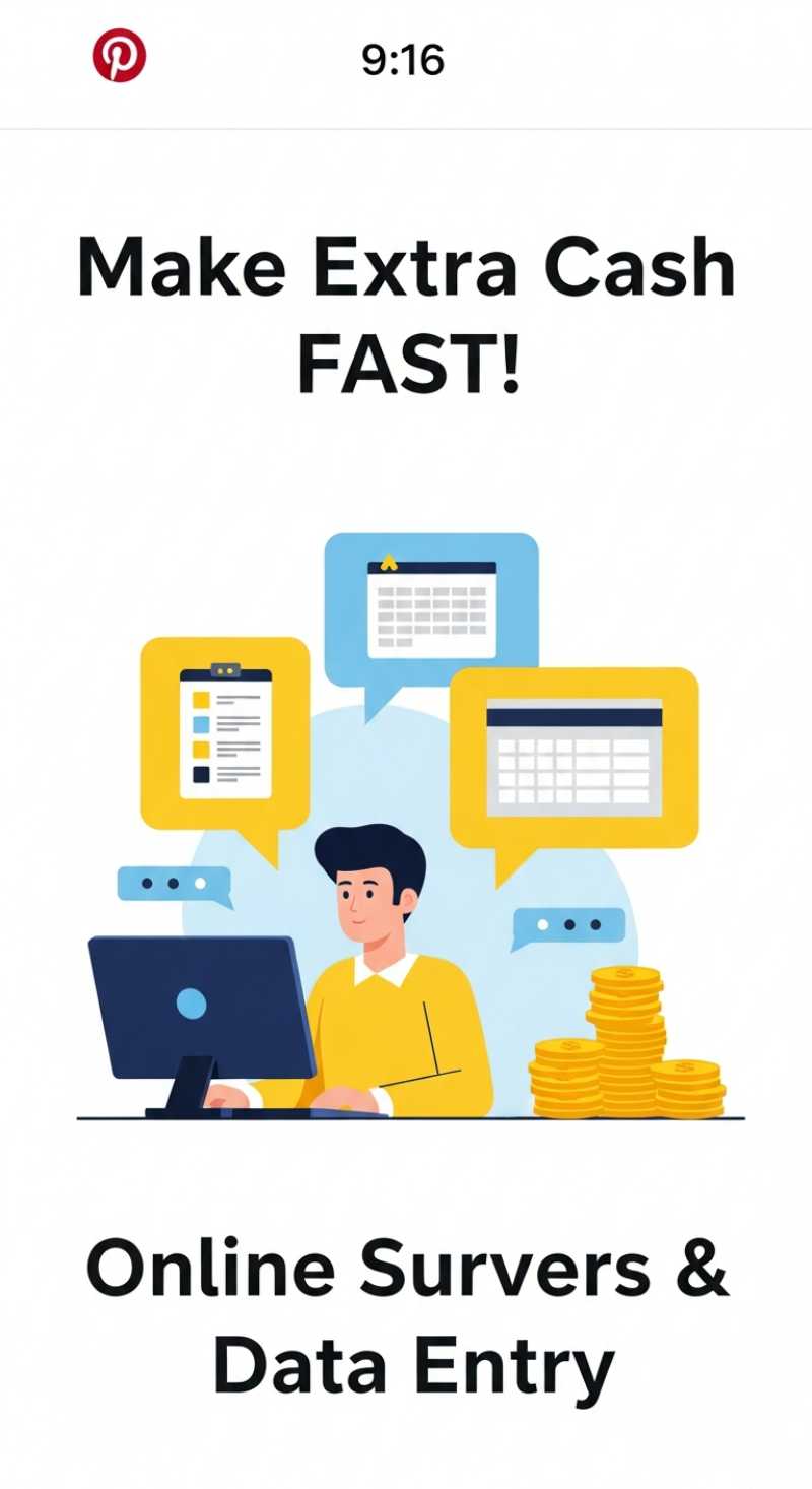 Make Extra Cash Fast: Online Surveys & Data Entry Jobs