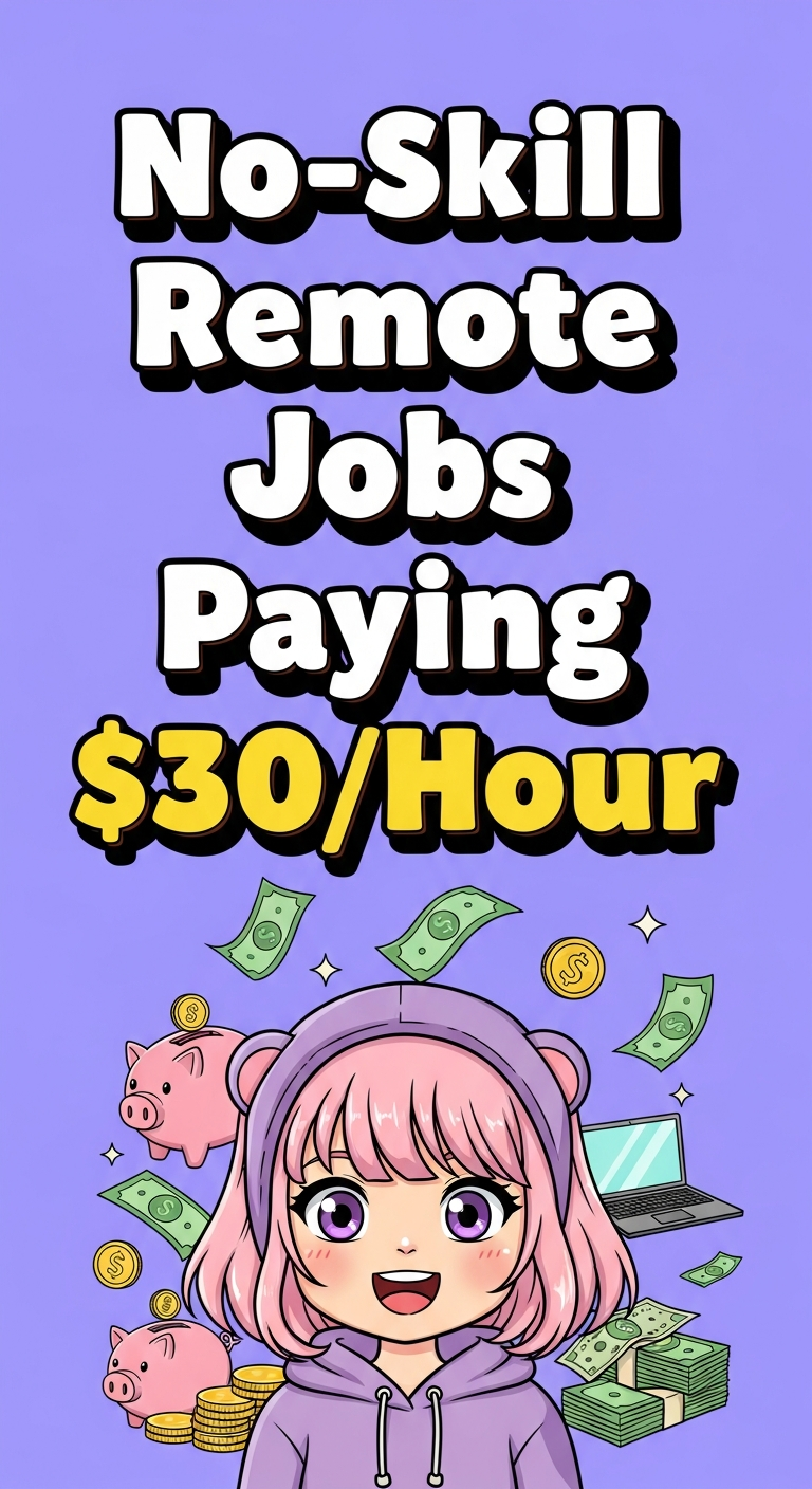 No-Skill Remote Jobs Paying $30/Hour