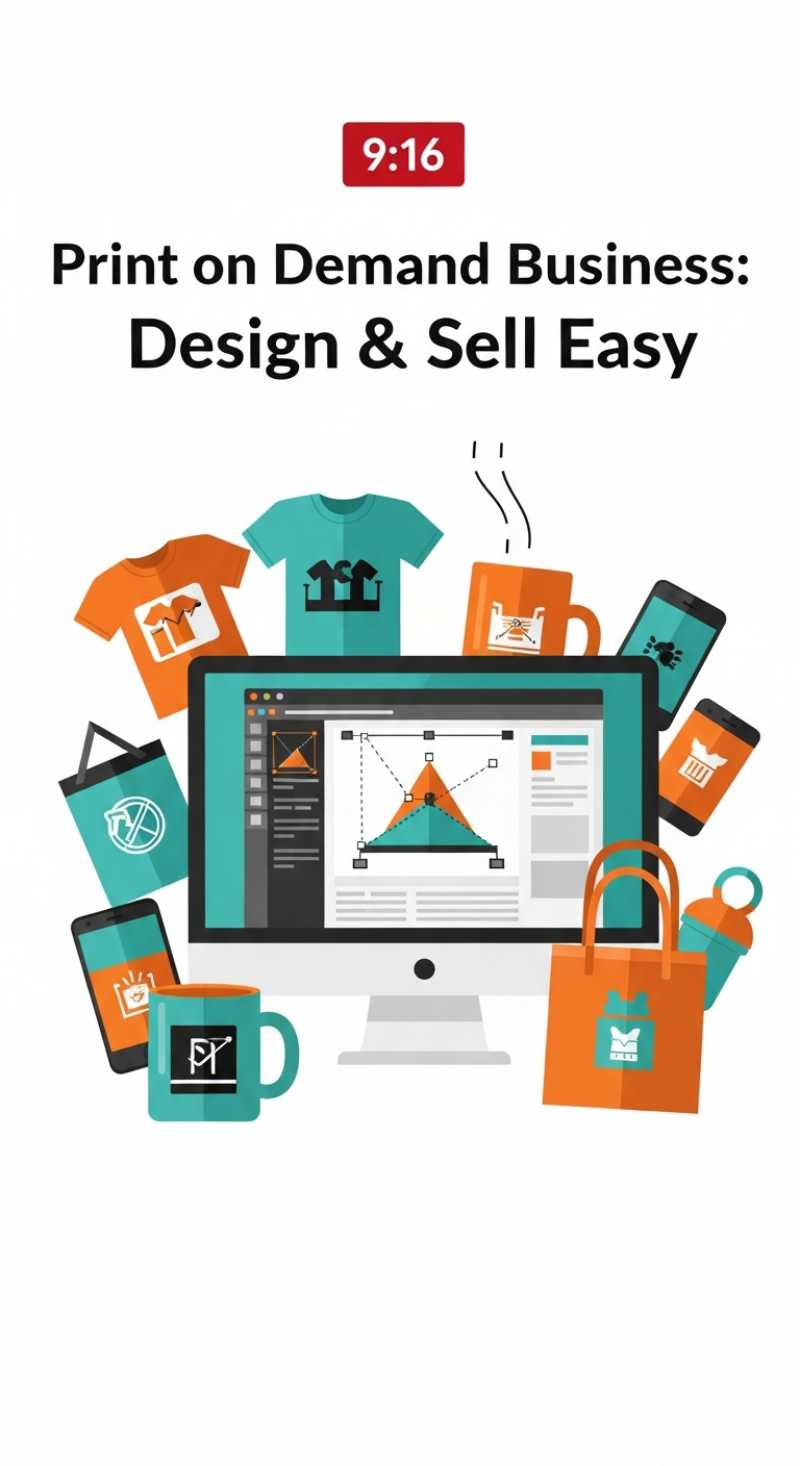 Print on Demand Business: Design & Sell Easy