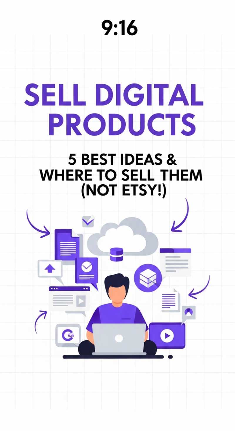 Sell Digital Products: 5 Best Ideas & Where to Sell Them (Not Etsy!)