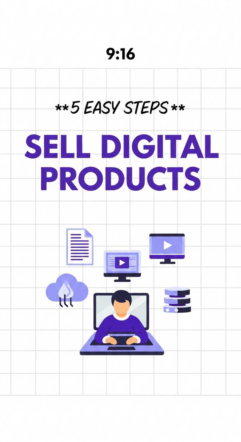 Sell Digital Products: 5 Easy Steps to Your First Online Sale