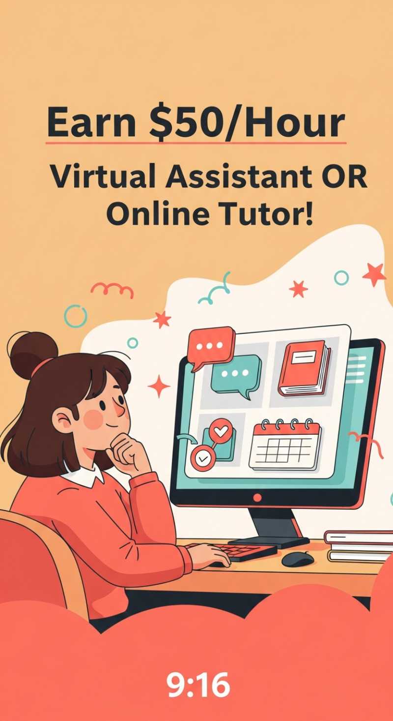 Start Earning $50/Hour as a Virtual Assistant or Online Tutor!