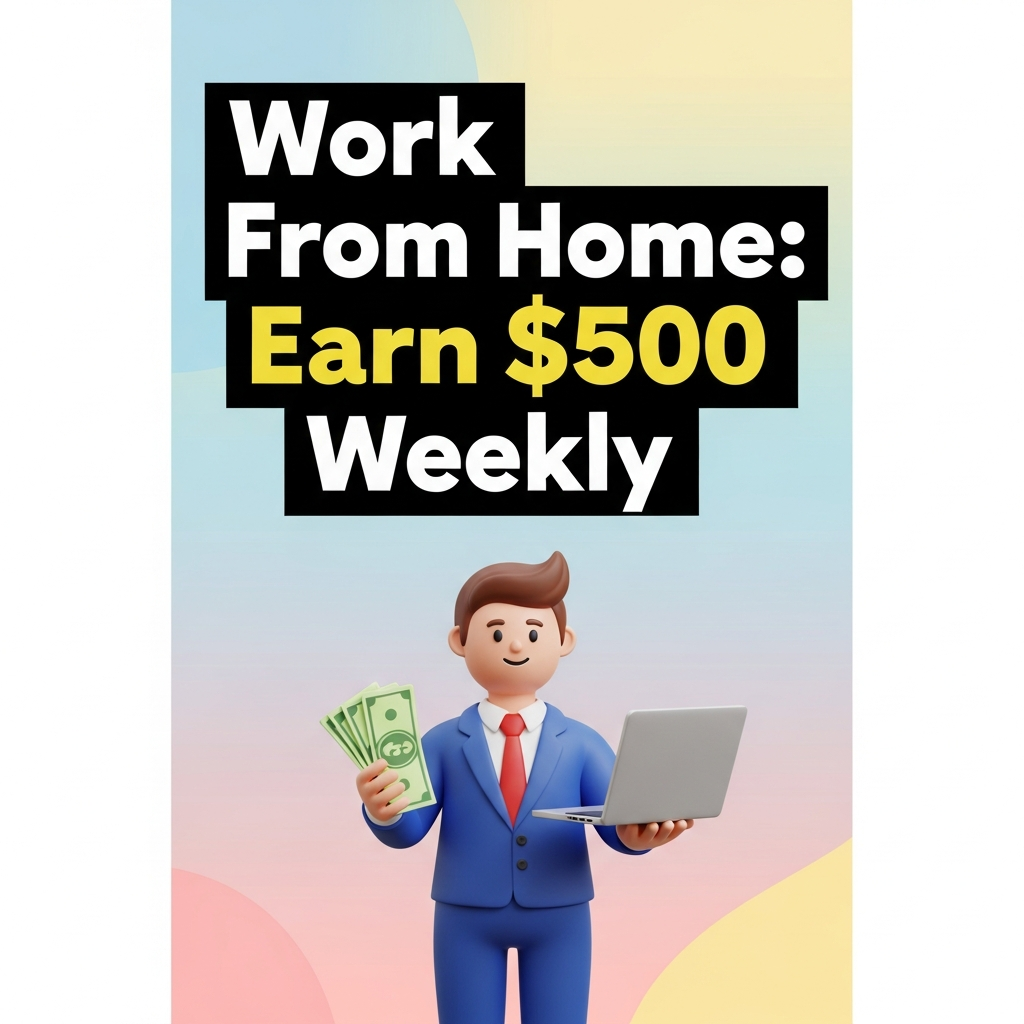 Work From Home: Earn $500 Weekly